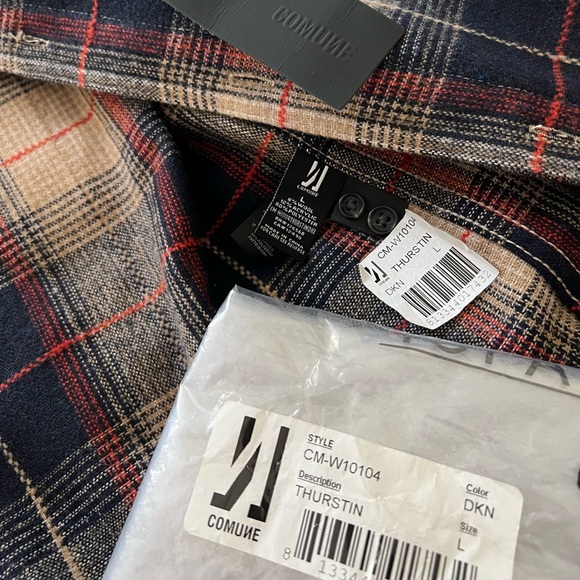 Comune Thurstin Large Dark Navy Insulating Over-shirt NWT - Picture 5 of 5